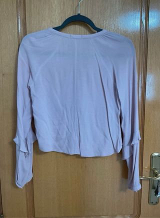 Blusa rosa manga larga