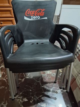 Sillas de bar Coca-Cola Zero Plástico