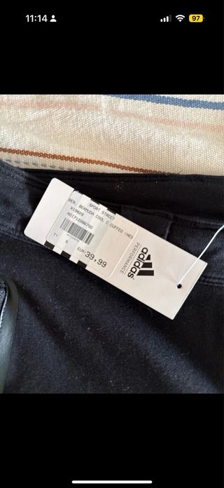 Pantalón Pirata Adidas Negro