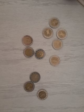 Lote de 10 monedas de 2 euros