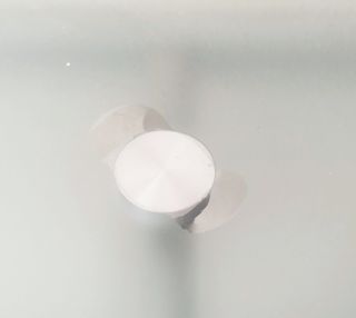 Mesa de escritorio grande en acero y cristal