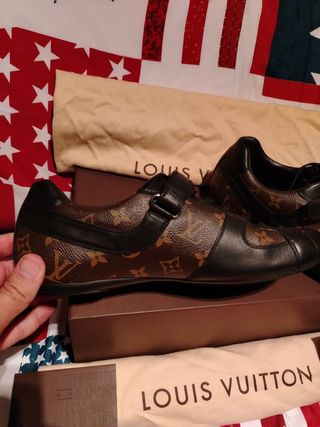 Louis Vuitton Scarpe Uomo EU43 Marrone Nero Pelle