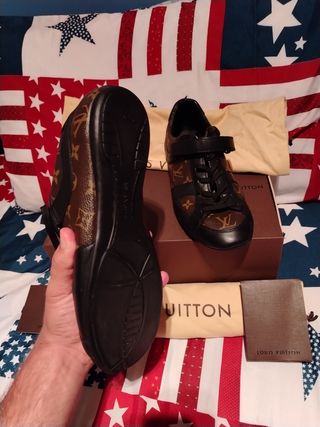 Louis Vuitton Scarpe Uomo EU43 Marrone Nero Pelle