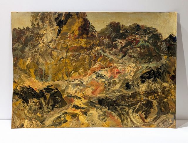 Llopis Beltrá óleo firmado paisaje impresionista