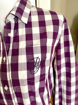 Camisa cuadros Pedro del Hierro morado/blanco