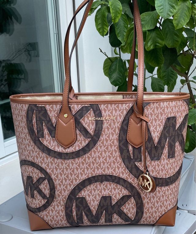 Bolso Michael Kors Shopper Marrón y Beige