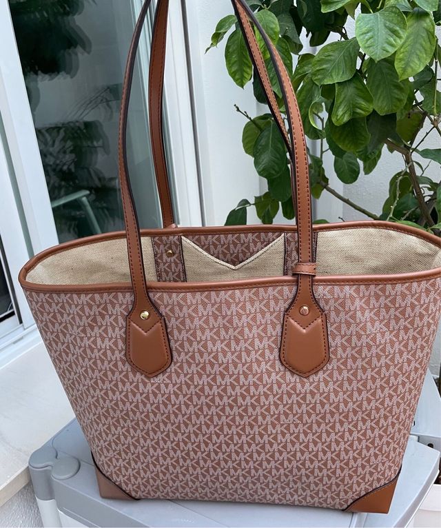 Bolso Michael Kors Shopper Marrón y Beige