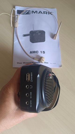 Amplificador voz Mark AMC15 con micrófono diadema