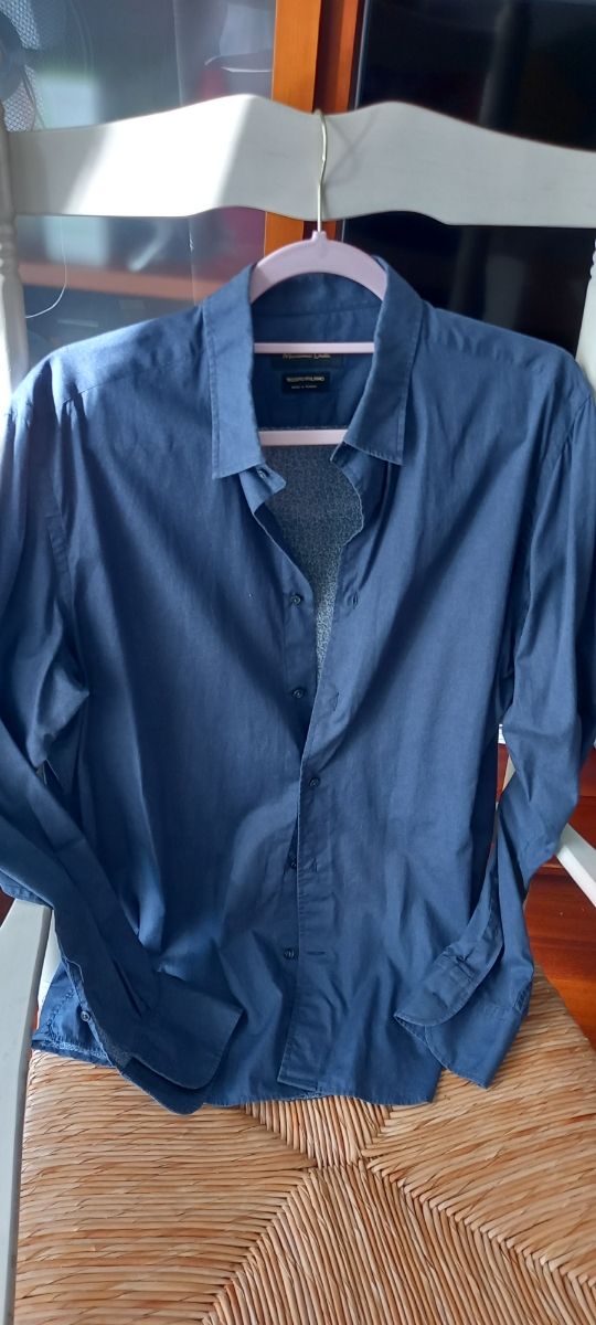 Camisa Massimo Dutti Azul Oscuro Talla L