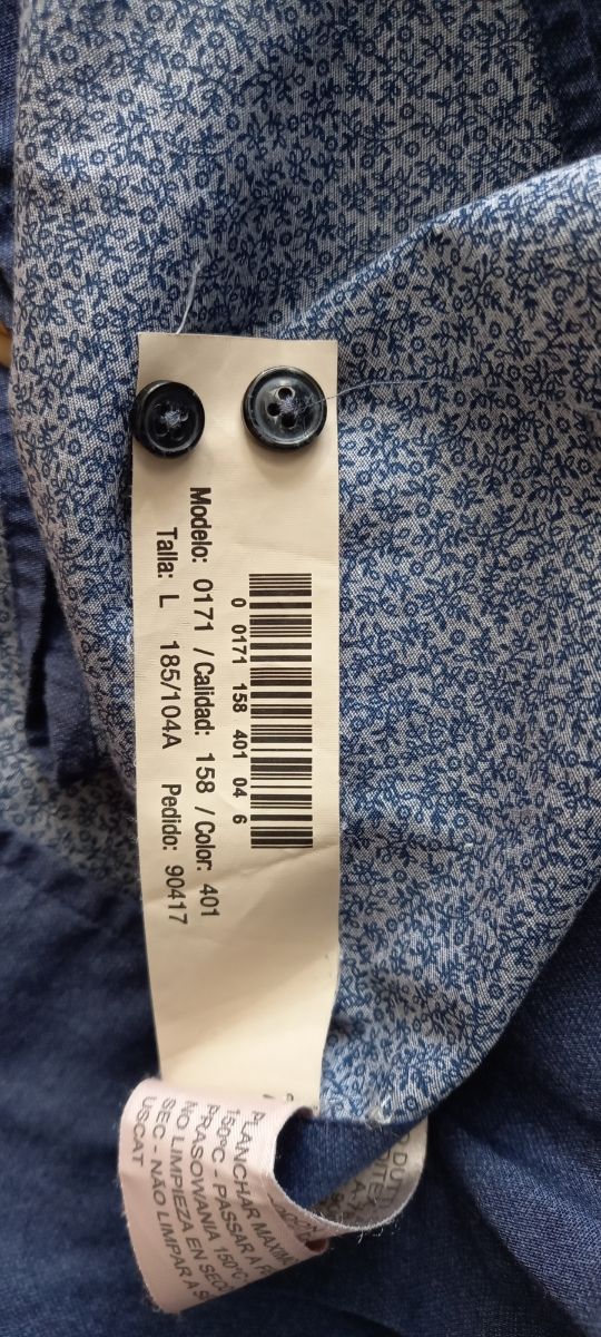 Camisa Massimo Dutti Azul Oscuro Talla L