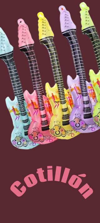 Guitarras inflables de cotillón