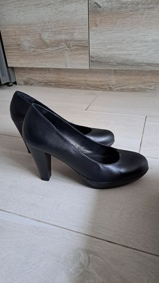 Zapatos LH by LA HALLE piel tacón negro T38 
