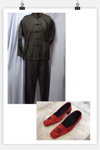 conjunto traje Taichi y zapatos