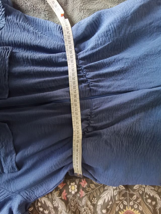 Tuta jumpsuit in poliestere blu