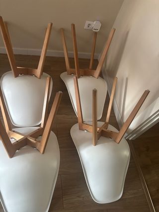 4 sillas modernas de comedor/cocina estilo nórdico
