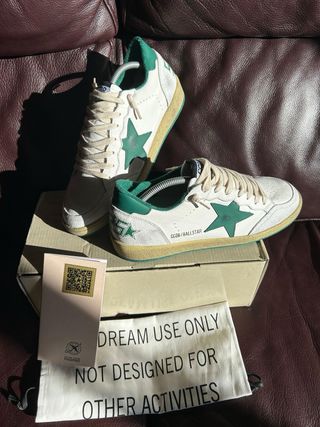 Golden Goose Ball Star Sneakers Blancas y Verdes