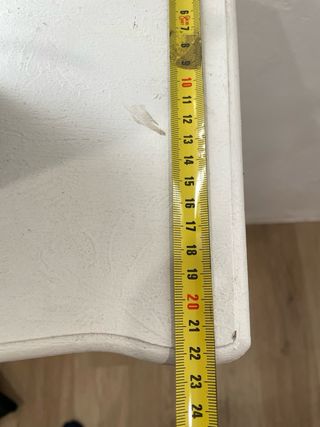 Cómoda blanca 6 cajones estrecha alargada