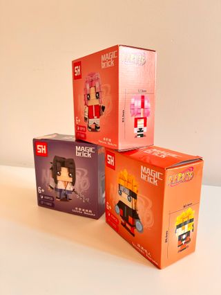 Set 3 Bricks Naruto: Sakura, Sasuke, Naruto Brique