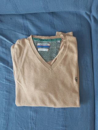 Jersey El Ganso Marrón Talla S Algodón y Cachemira