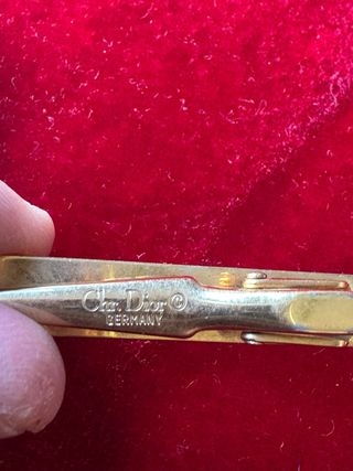 Pin Corbata Christian Dior Oro y Plata