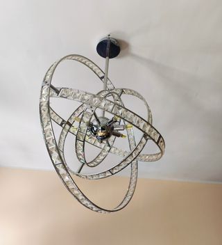Lampara Órbita, Techo, diseño metal y cristal.