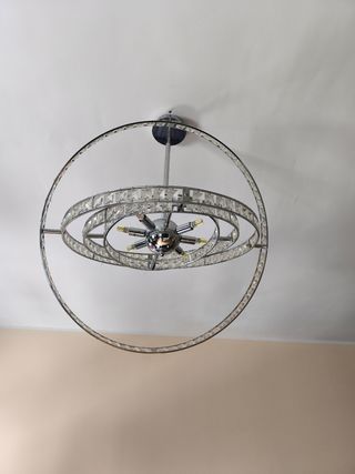 Lampara Órbita, Techo, diseño metal y cristal.
