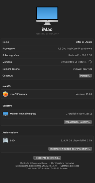 iMac 27 Retina 5K Mid 2017