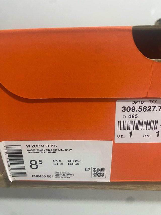 Nike Zoom Fly 6 Talla 40 Nuevas