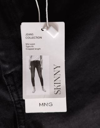 Jeans Mango Isa Talla 36 Negros Sin estrenar