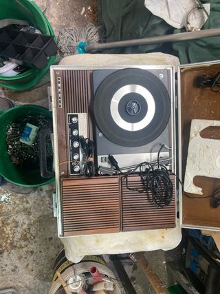 Tocadiscos Dual antiguo madera