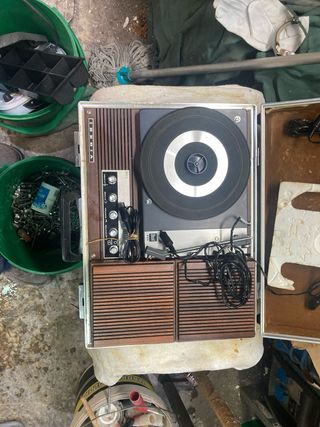 Tocadiscos Dual antiguo madera