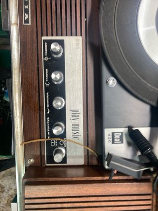 Tocadiscos Dual antiguo madera