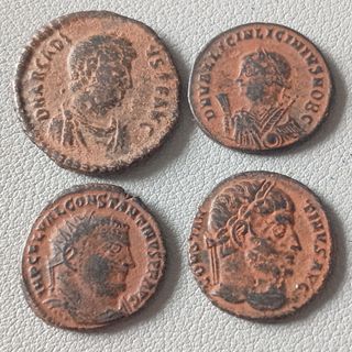 ≡ Lote 4 Monedas Romanas Antiguas espectacular 
