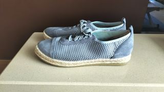Zapatillas de mujer azul y gris