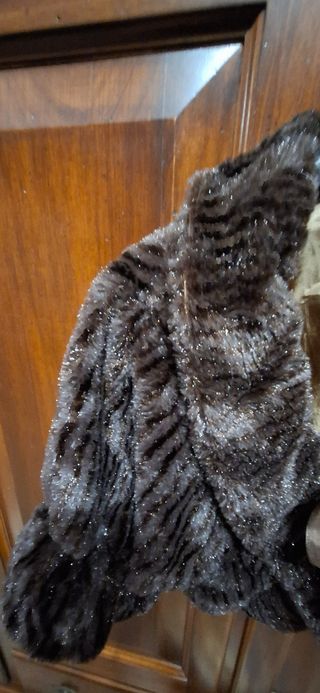 Coprispalle pelliccia sintetica marrone