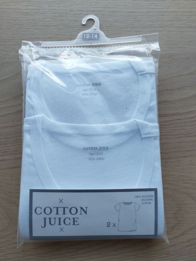 Camisetas interiores niño Cotton Juice Talla 12-14