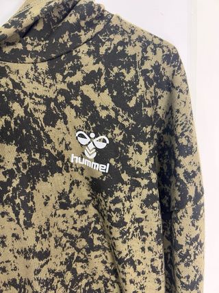 Felpa Hummel con cappuccio Camo Verde Taglia L