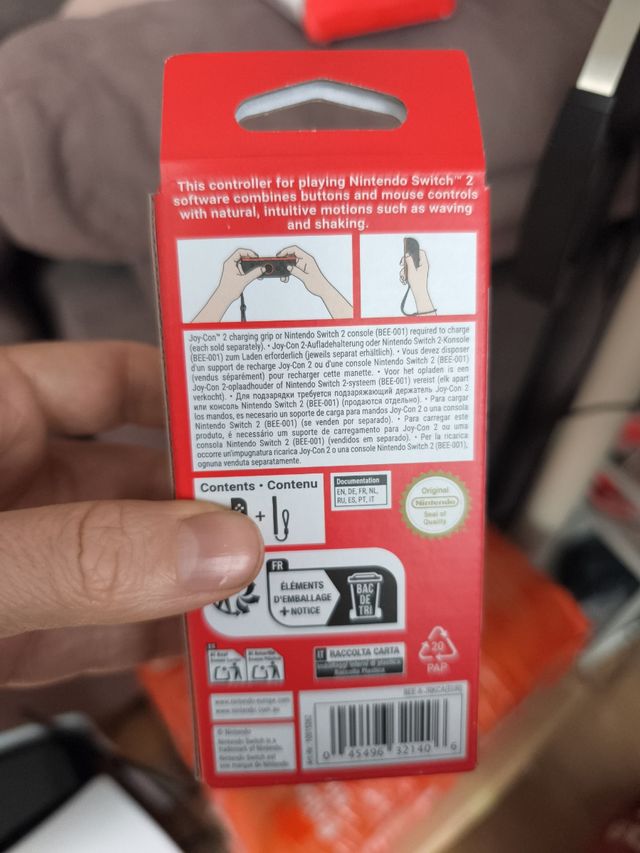 Solo caja Joy-Con 2 (R) Light Red Nintendo Switch