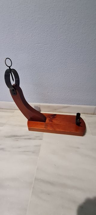 Soporte Jamonero Vintage Madera y Metal