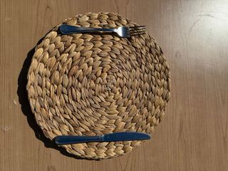 Salvamento de mesa tejido redondo