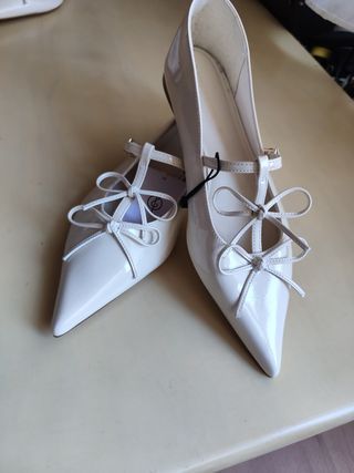 Bailarinas Stradivarius Blancas T36, 37,38,39 y 40