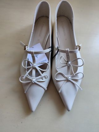 Bailarinas Stradivarius Blancas T36, 37,38,39 y 40