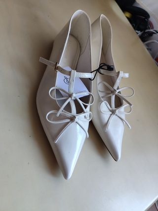 Bailarinas Stradivarius Blancas T36, 37,38,39 y 40
