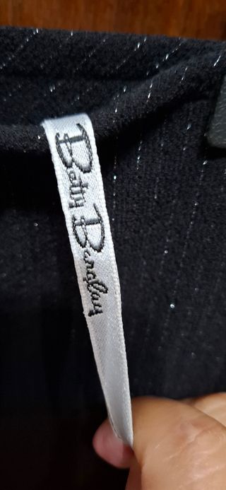 Gonna elegante nera con glitter