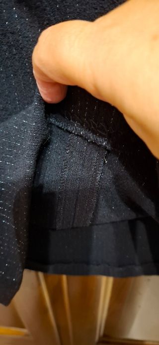 Gonna elegante nera con glitter