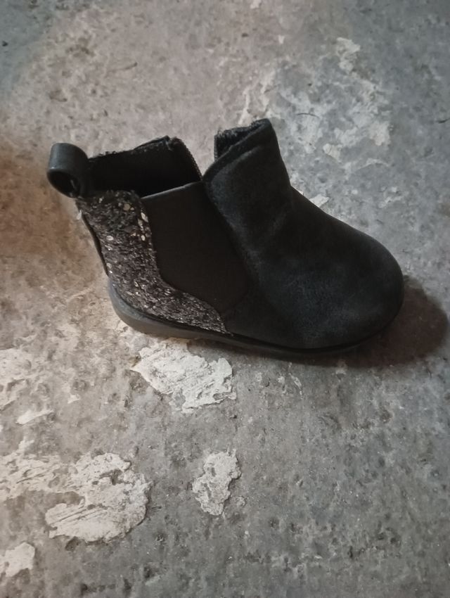 Botas niña grises con brillos