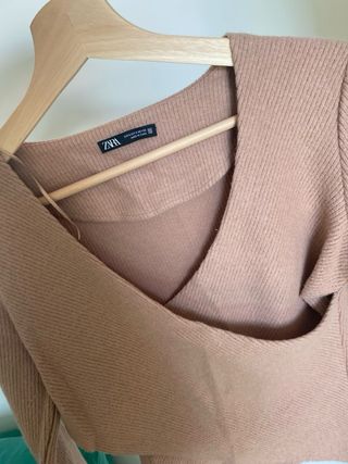 Blusa de punto Zara – Talla S – Color camel
