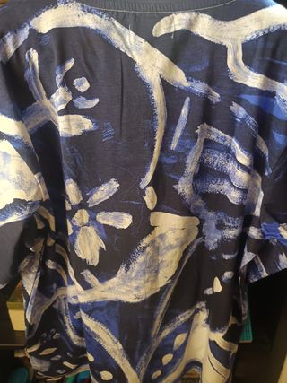 Camiseta Desigual chico azul y blanco