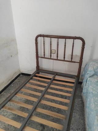 Cama antigua madera 90cm