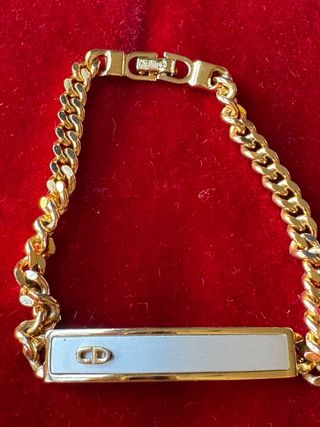 Pulsera Dior CD Oro y Blanco
